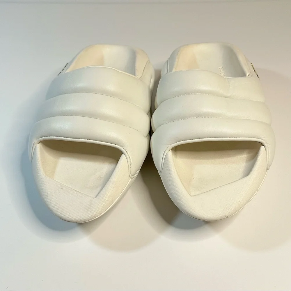 Balmain White B-IT Mules Men’s 7  Women’s 9